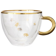 Ashdene Honey Bee Double Walled Glass Cup