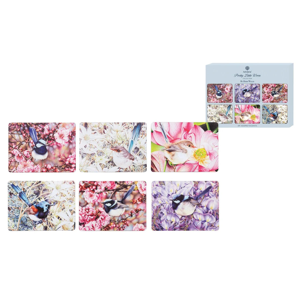 Ashdene Pretty Little Wren 6pk Placemat