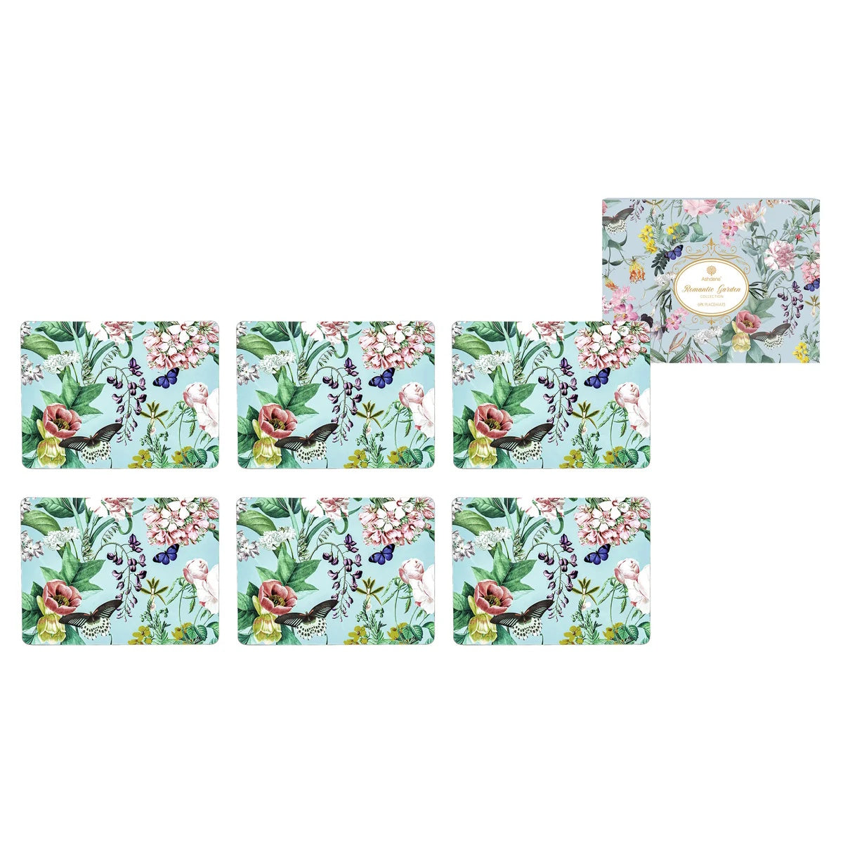 Ashdene Romantic Garden 6pk Placemat