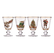 Ashdene Spirit of Christmas 4pk Glass Goblet