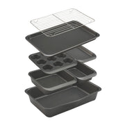 Bakemaster Stackable 7 Piece Bakeware Set | Non-Stick