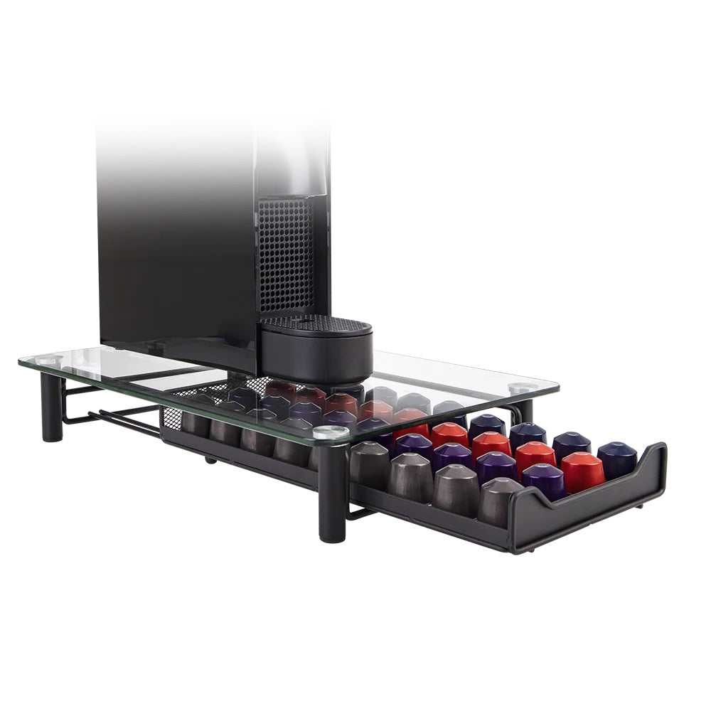Casa Barista Coffee Machine Stand w/ 36 Capsule Drawer (Nespresso Compatible)