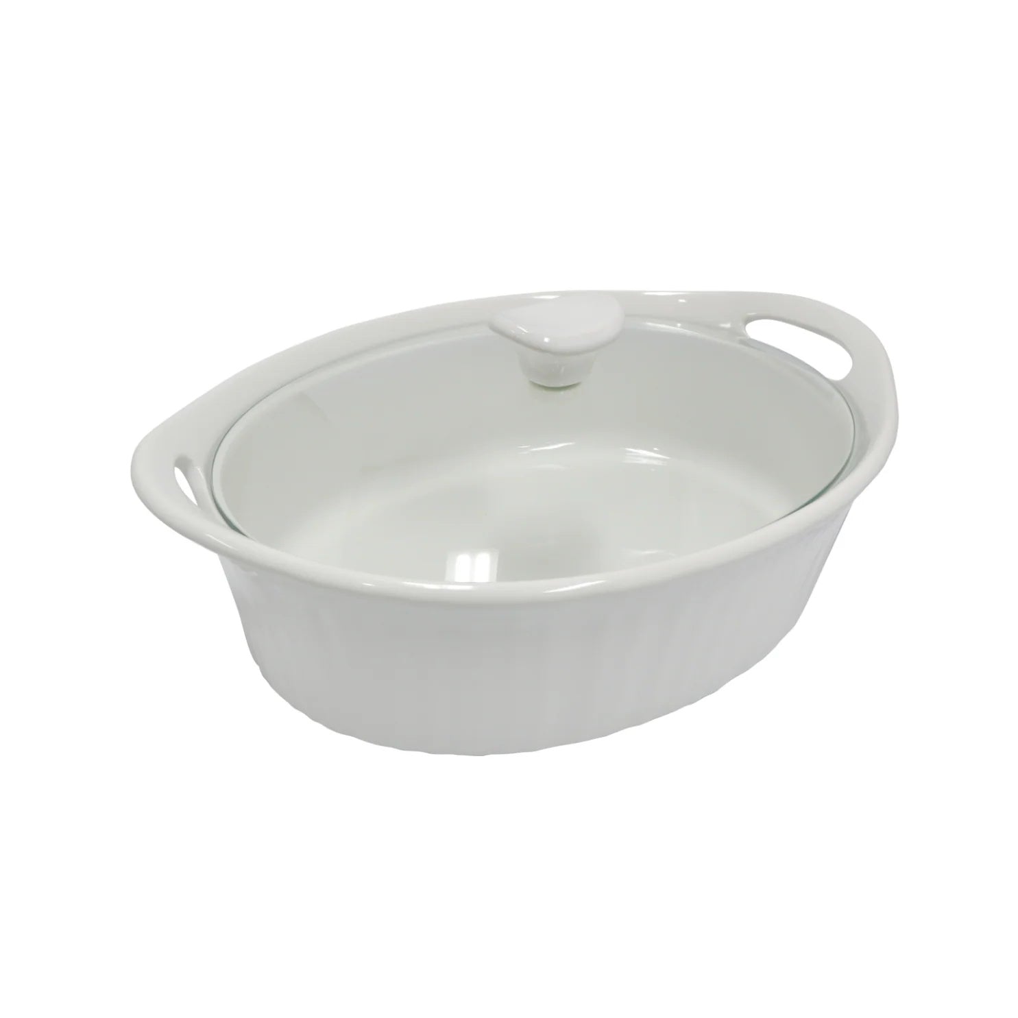 Corningware French White 1.4L Oval Covered Casserole