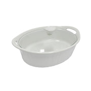 Corningware French White 1.4L Oval Covered Casserole
