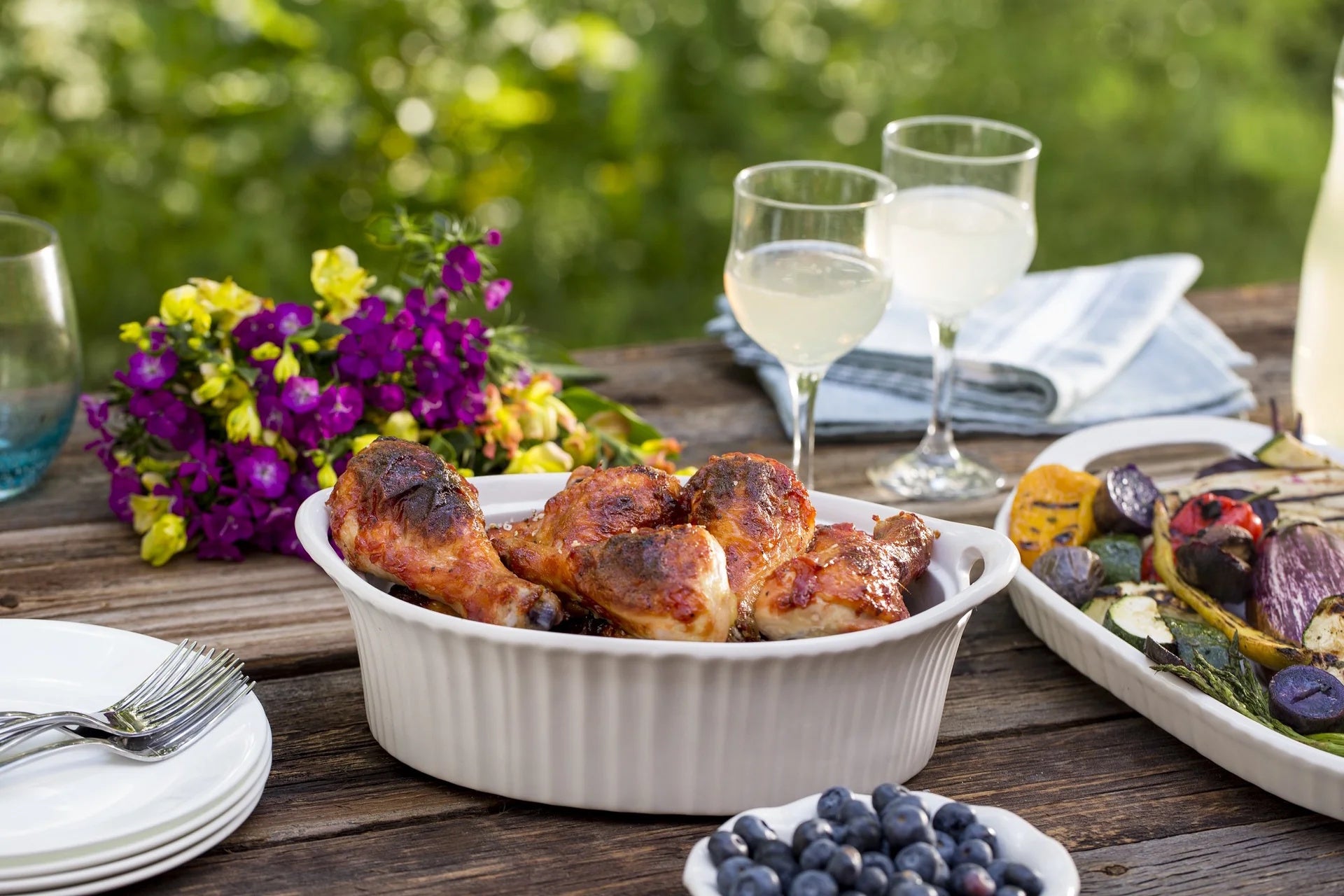 Corningware French White 1.4L Oval Covered Casserole