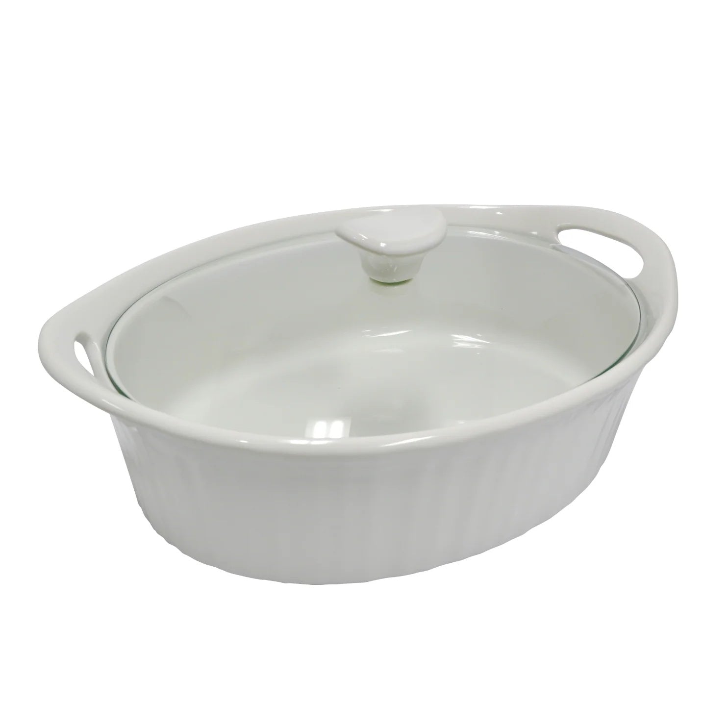 Corningware French White 2.35L Oval Covered Casserole