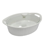 Corningware French White 2.35L Oval Covered Casserole