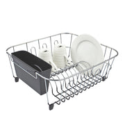 D.line Small Dish Drainer Chrome/Pvc W/ Caddy - Charcoal