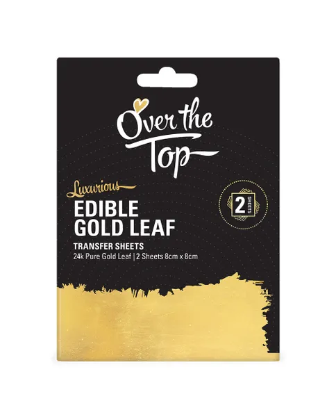 Over The Top Gold Leaf 24K Transfer - 2 Sheets