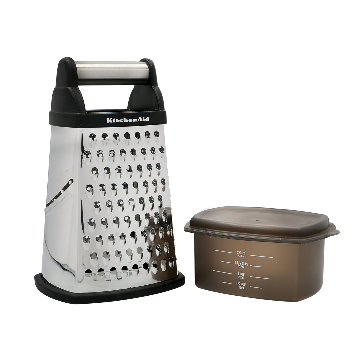 KitchenAid – Stainless Steel Box Grater with Measure Cup