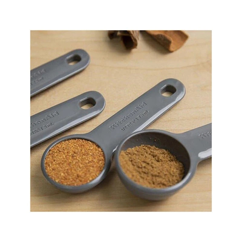 KitchenAid 5pc Measuring Spoons Cooking Utensil Charcoal Grey