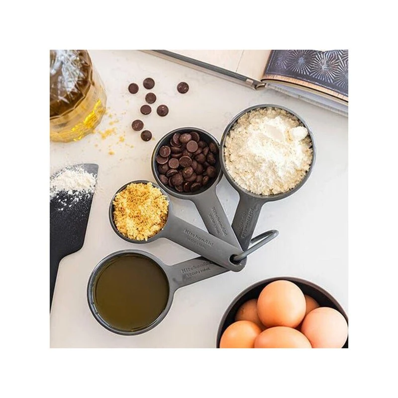 KitchenAid Measuring Cups Cooking Utensil Charcoal Grey 4pc