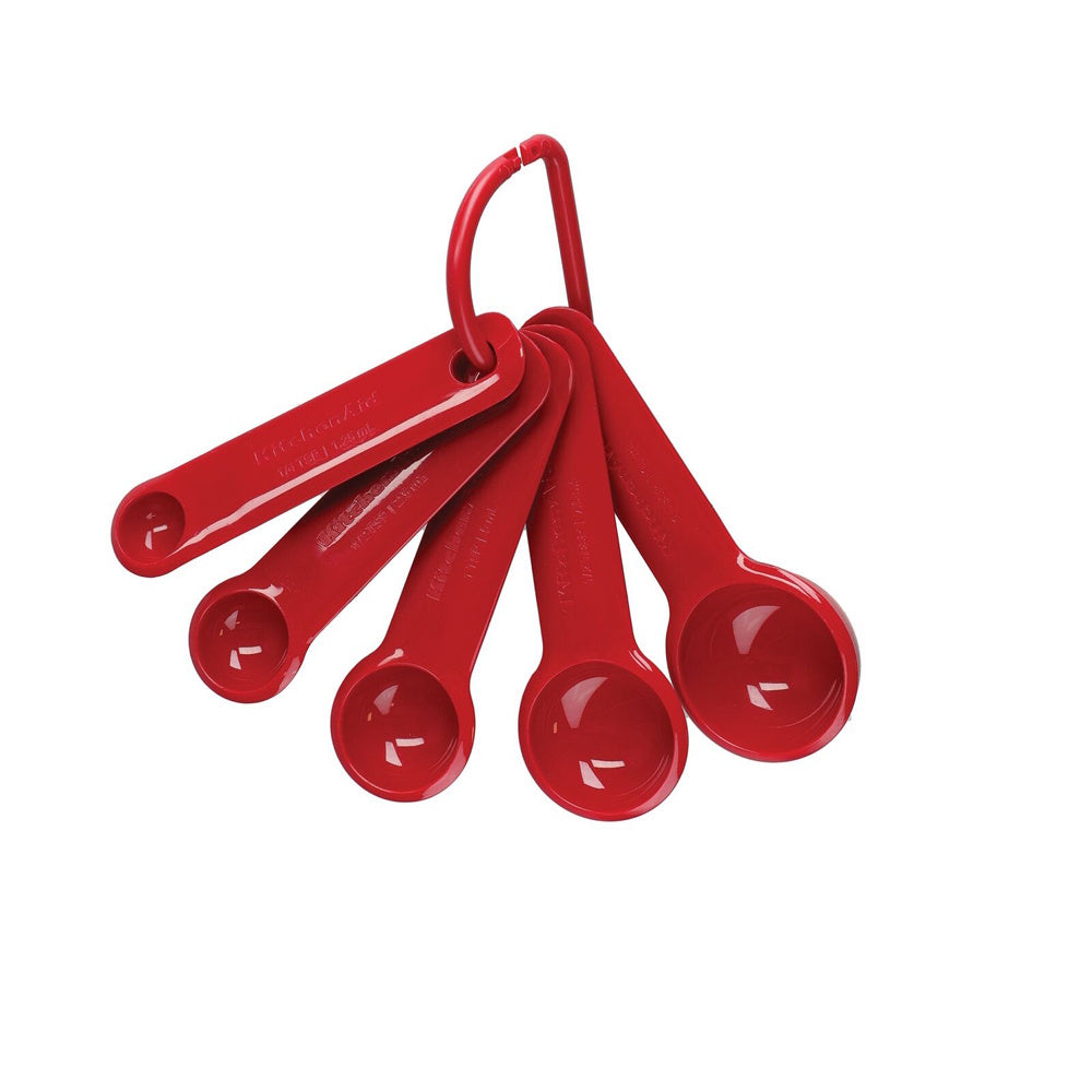 KitchenAid Plastic Measuring Spoons Set - Empire Red 5pc