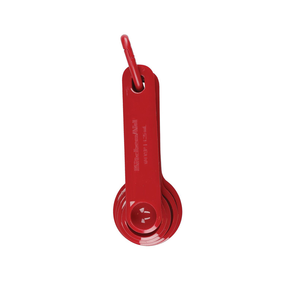 KitchenAid Plastic Measuring Spoons Set - Empire Red 5pc