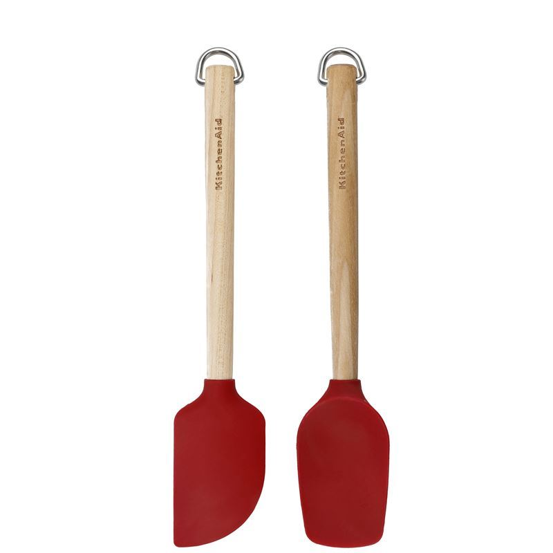 KitchenAid – Birchwood & Empire Red Silicone Mini Spatula Set of 2