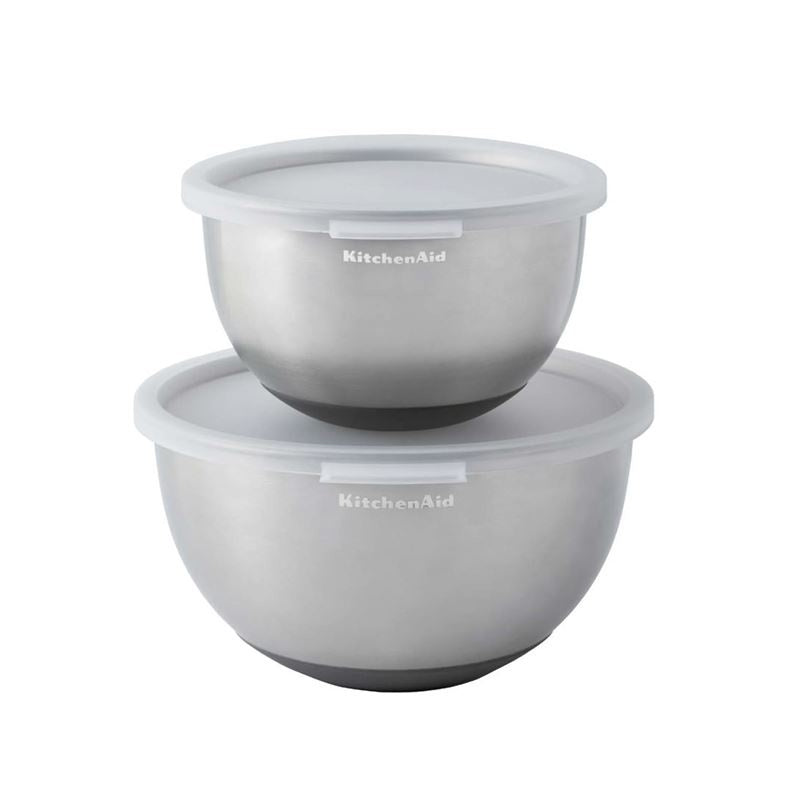 KitchenAid – Stainless Steel Mixing Bowls with Lids Set of 2