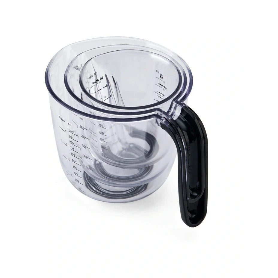 Kitchenaid Set of 3 Angled Measuring Jugs in Onyx Black