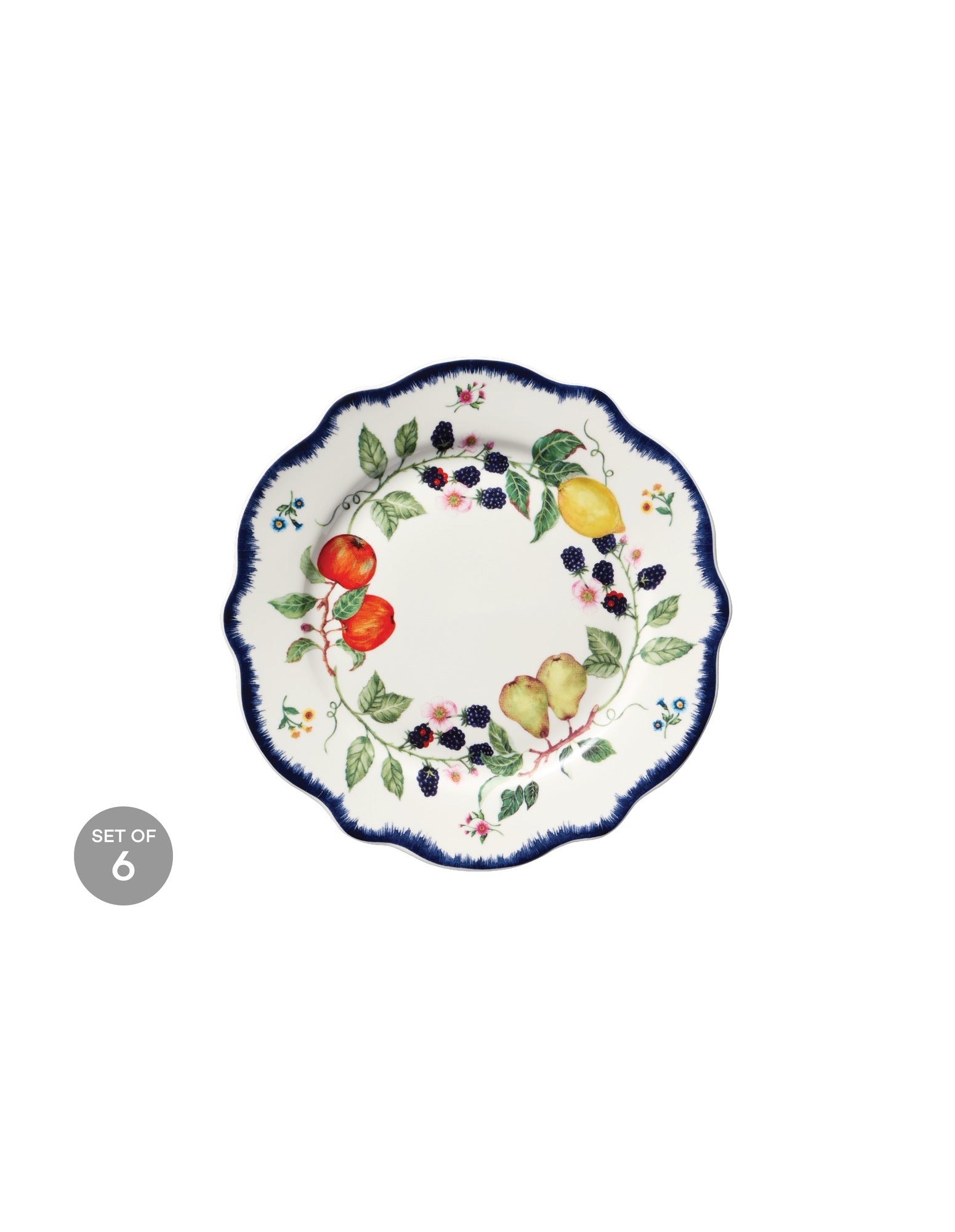 Casa Domani Frutta Scallop Rim Plate 19cm