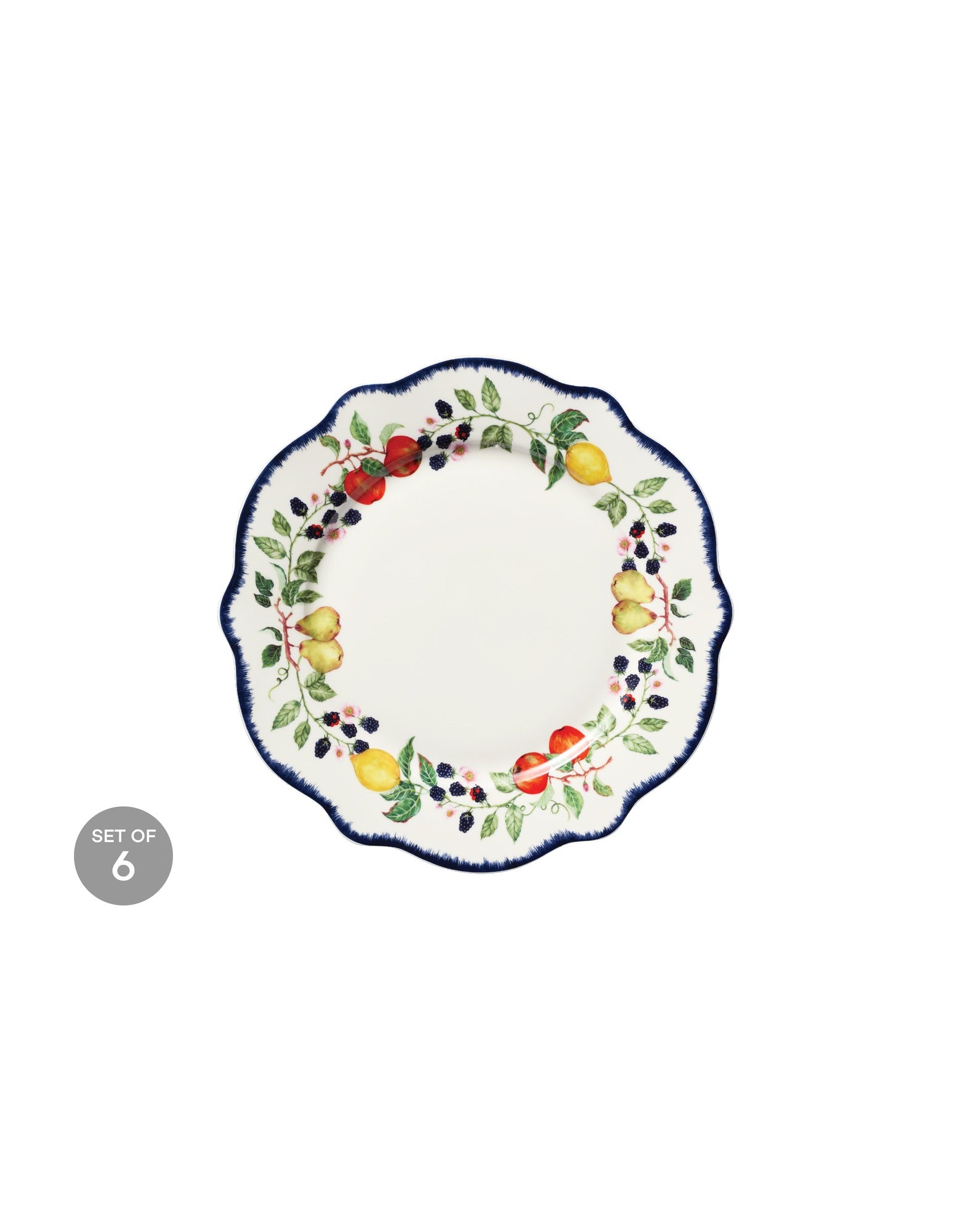 Casa Domani Frutta Scallop Rim Plate 27cm