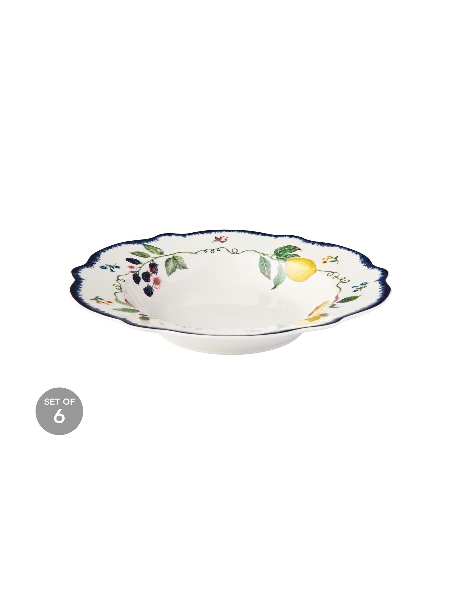 Casa Domani Frutta Scallop Rim Bowl 22x3.5cm