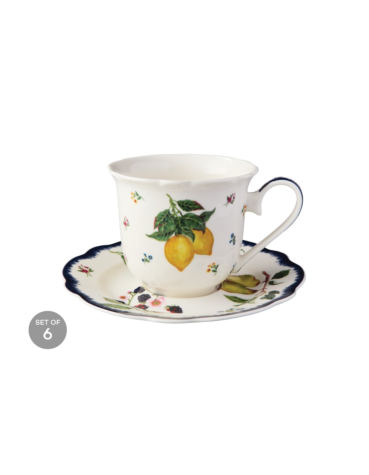Casa Domani Frutta Scallop Cup & Saucer 280ml