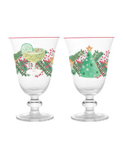 Maxwell & Williams Tis The Season Wine Glass 320ML Set of 2 Assorted Gift Boxed