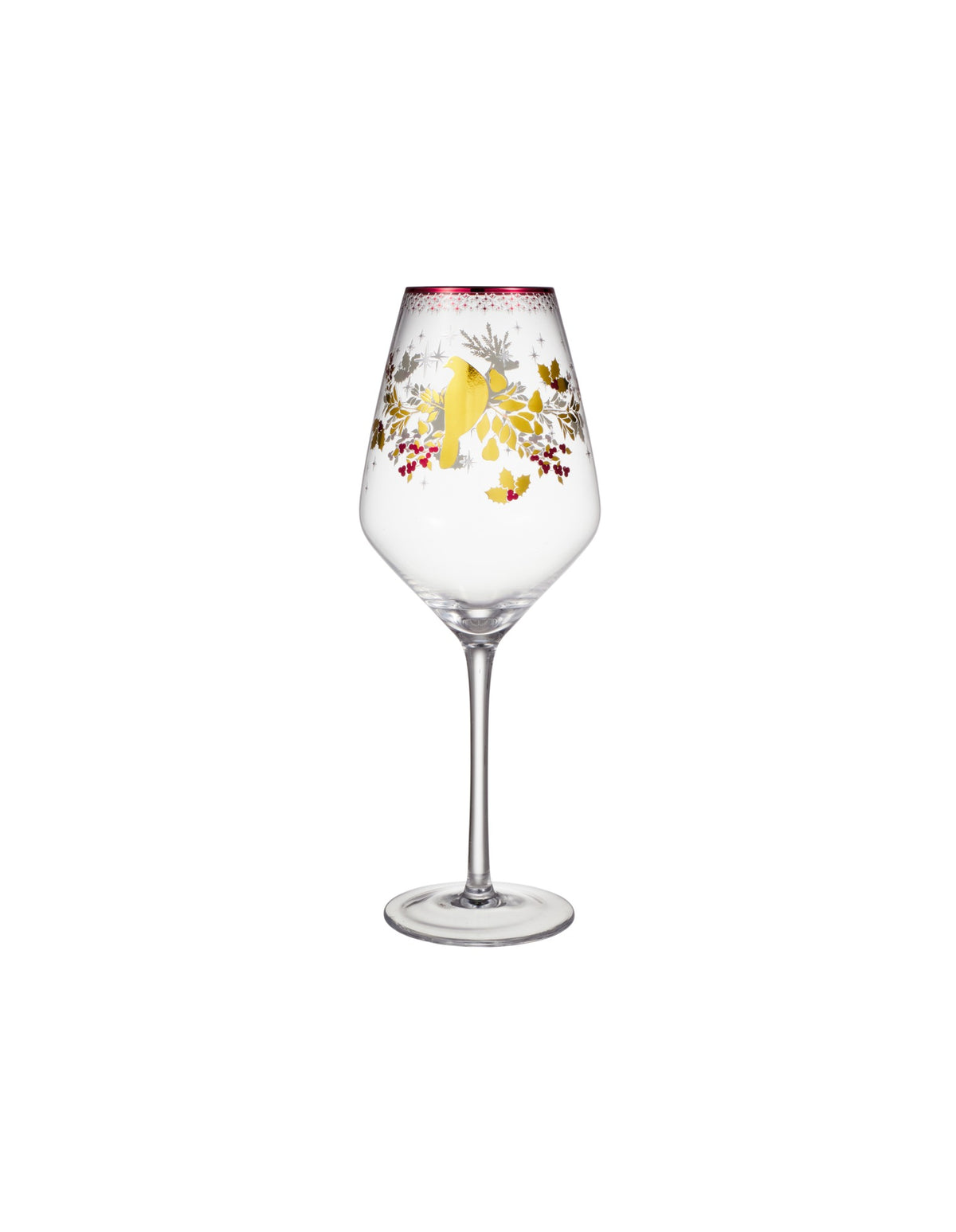 Maxwell & Williams  White Christmas 2026 Wine Glass 500ML Set of 2 Gold Gift Boxed