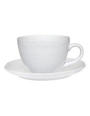 Maxwell & Williams White Basics Rococo Cup & Saucer 240ml in White