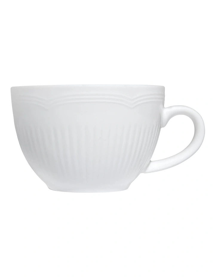 Maxwell & Williams White Basics Rococo Cup & Saucer 240ml in White