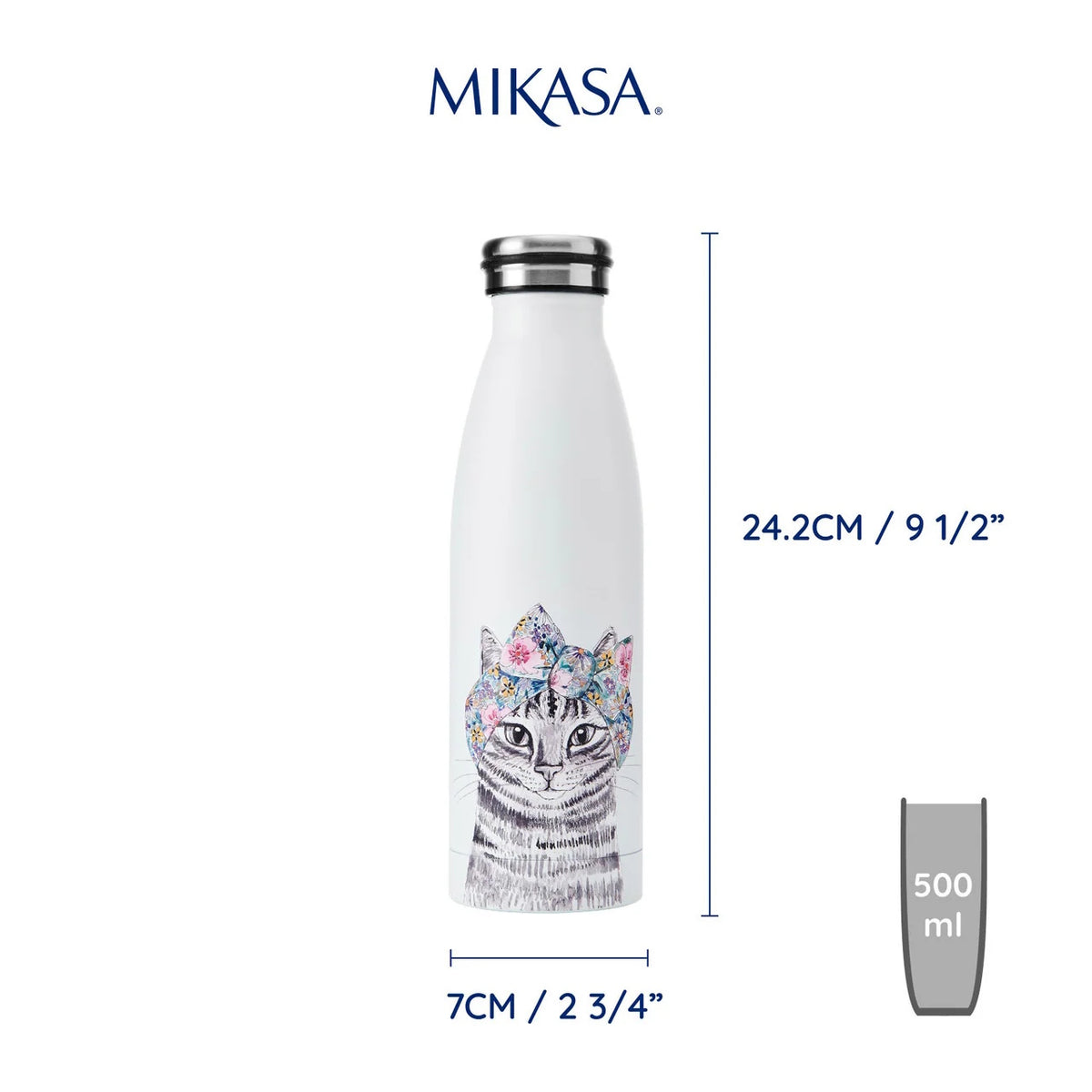 Mikasa Tipperleyhill Insulated Bottle 500ml (Cat)