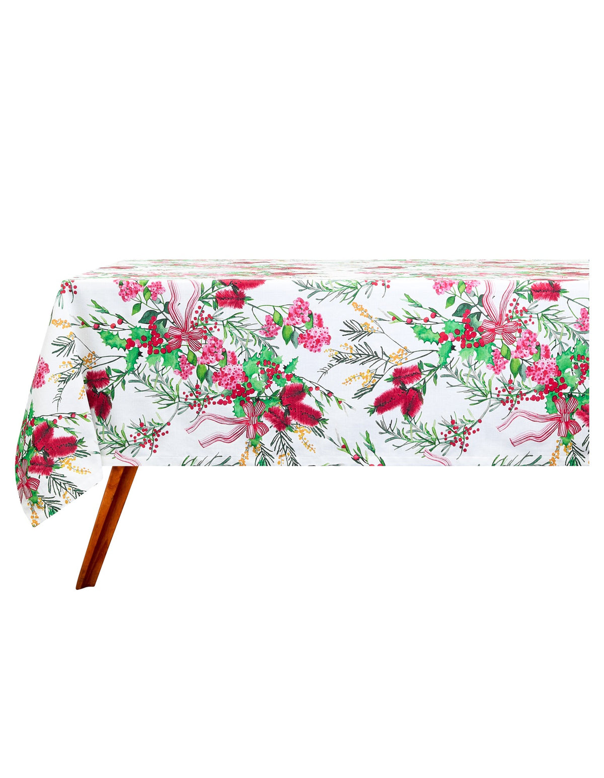 Maxwell & Williams Festive Flora Cotton Rectangular Tablecloth 270x150cm