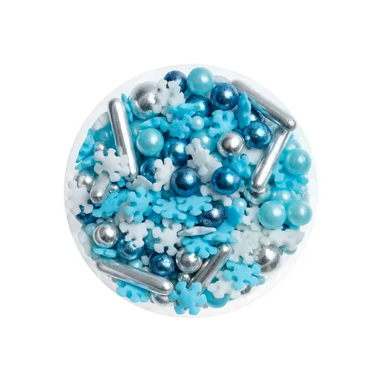 Over The Top Edible Bling Frozen Mix (Blue,White,Silver) 65g