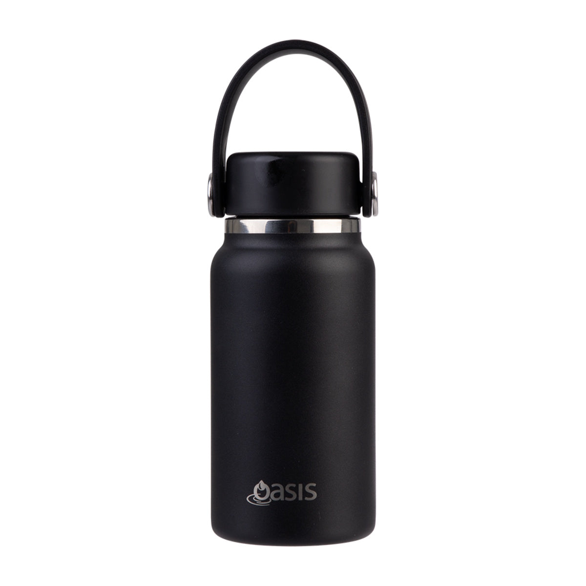 Oasis Stainless Steel Double Wall Insulated Mini Bottle 200ML Black