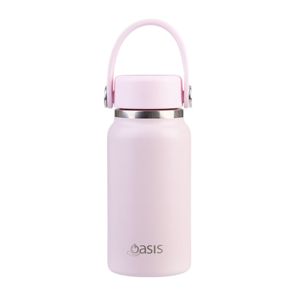 Oasis Stainless Steel Double Wall Insulated Mini Bottle 200ML Pink Lemonade