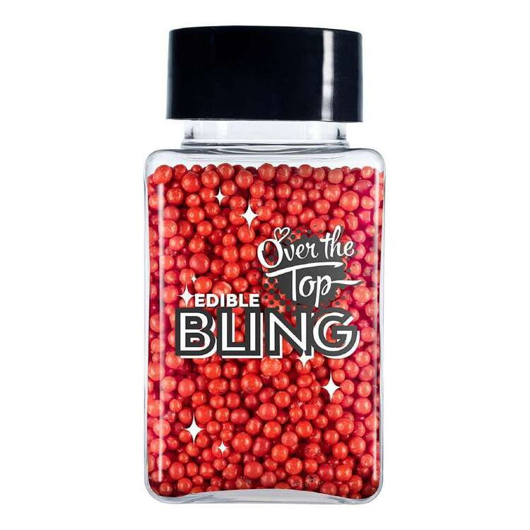 Over The Top Edible Bling Sprinkles - Red 60g