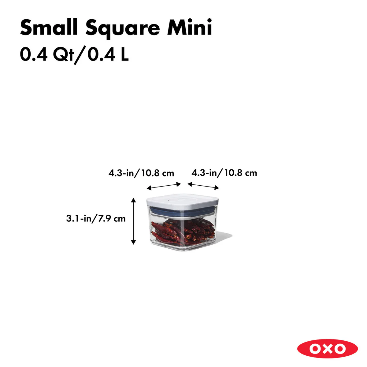 Oxo GG POP 2.0 Small Square, Mini 400ml