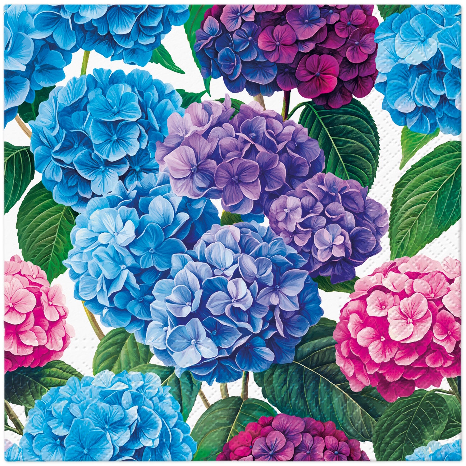 PAW Pack of 20 Napkins 33 x 33 cm -  HYDRANGEA BLOOM