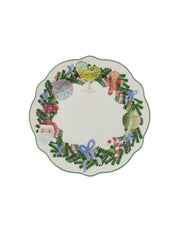 Maxwell & Williams Tis The Season Scallop Rim Plate 20cm White Gift Boxed