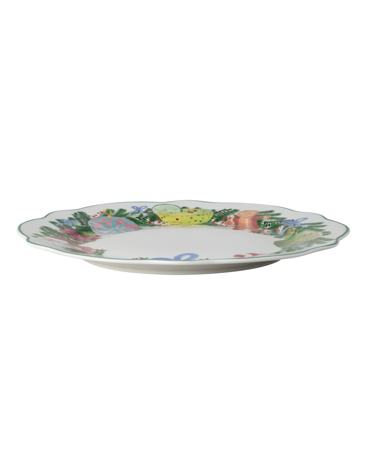 Maxwell & Williams Tis The Season Scallop Rim Plate 20cm White Gift Boxed