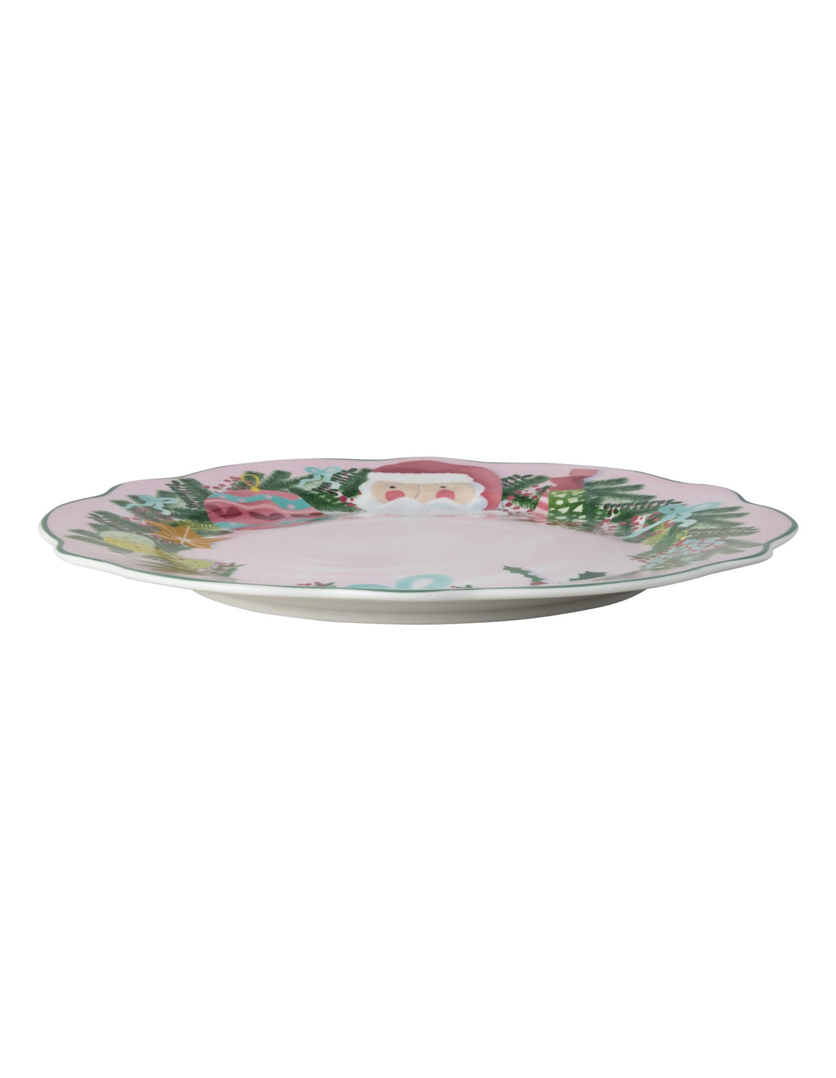 Maxwell & Williams Tis The Season Scallop Rim Plate 20cm Pink Gift Boxed