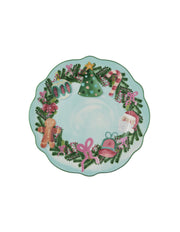 Maxwell & Williams Tis The Season Scallop Rim Plate 20cm Green Gift Boxed