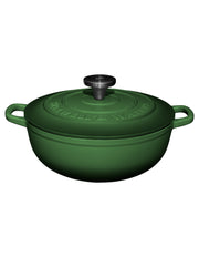 Maxwell & Williams Cast Iron Round Casserole English Racing Green 24cm / 3.3L Gift Boxed