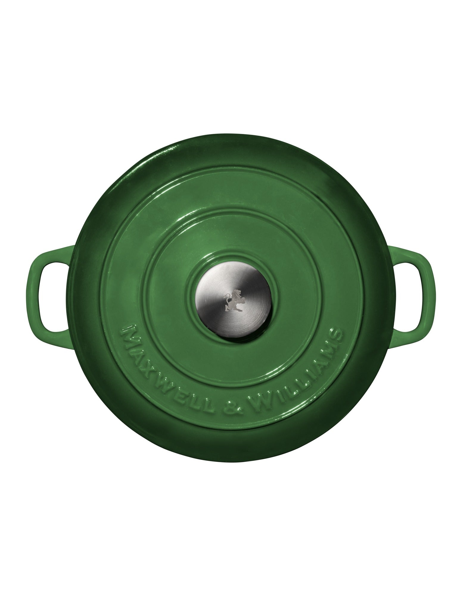Maxwell & Williams Cast Iron Round Casserole English Racing Green 26cm / 4L Gift Boxed