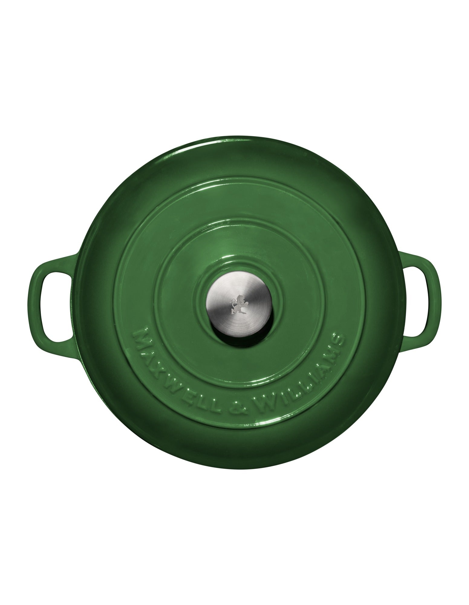 Maxwell & Williams Cast Iron Round Casserole English Racing Green 28cm / 6.2L Gift Boxed