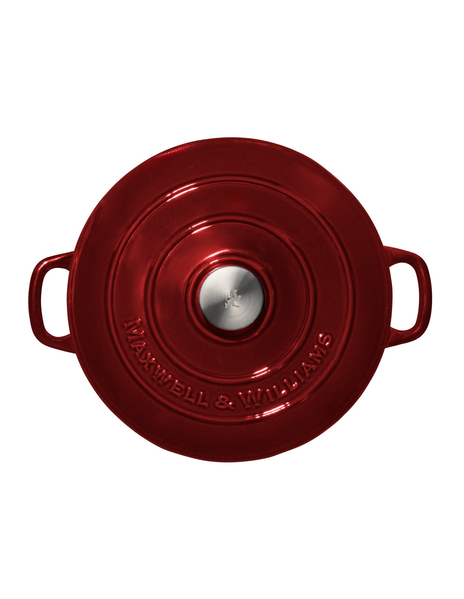 Maxwell & Williams Cast Iron Round Casserole Merlot 28cm / 6.2L Gift Boxed