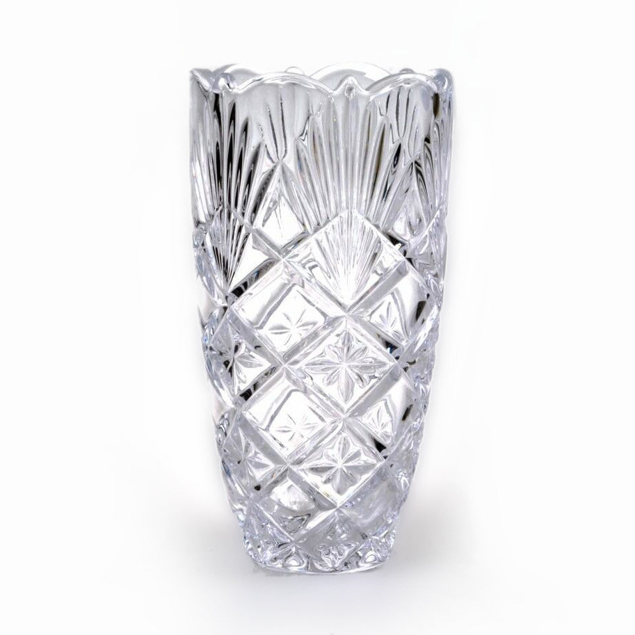 Bohemia Crystal Nova Lyra Barrel Vase 20cm