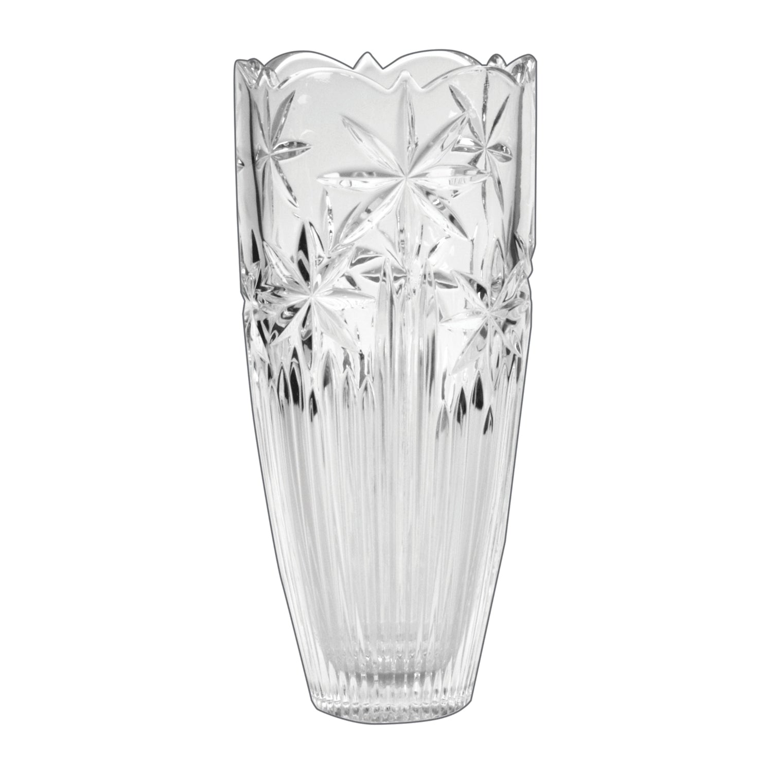 Bohemia Crystal Nova Perseus Barrel Vase 25cm