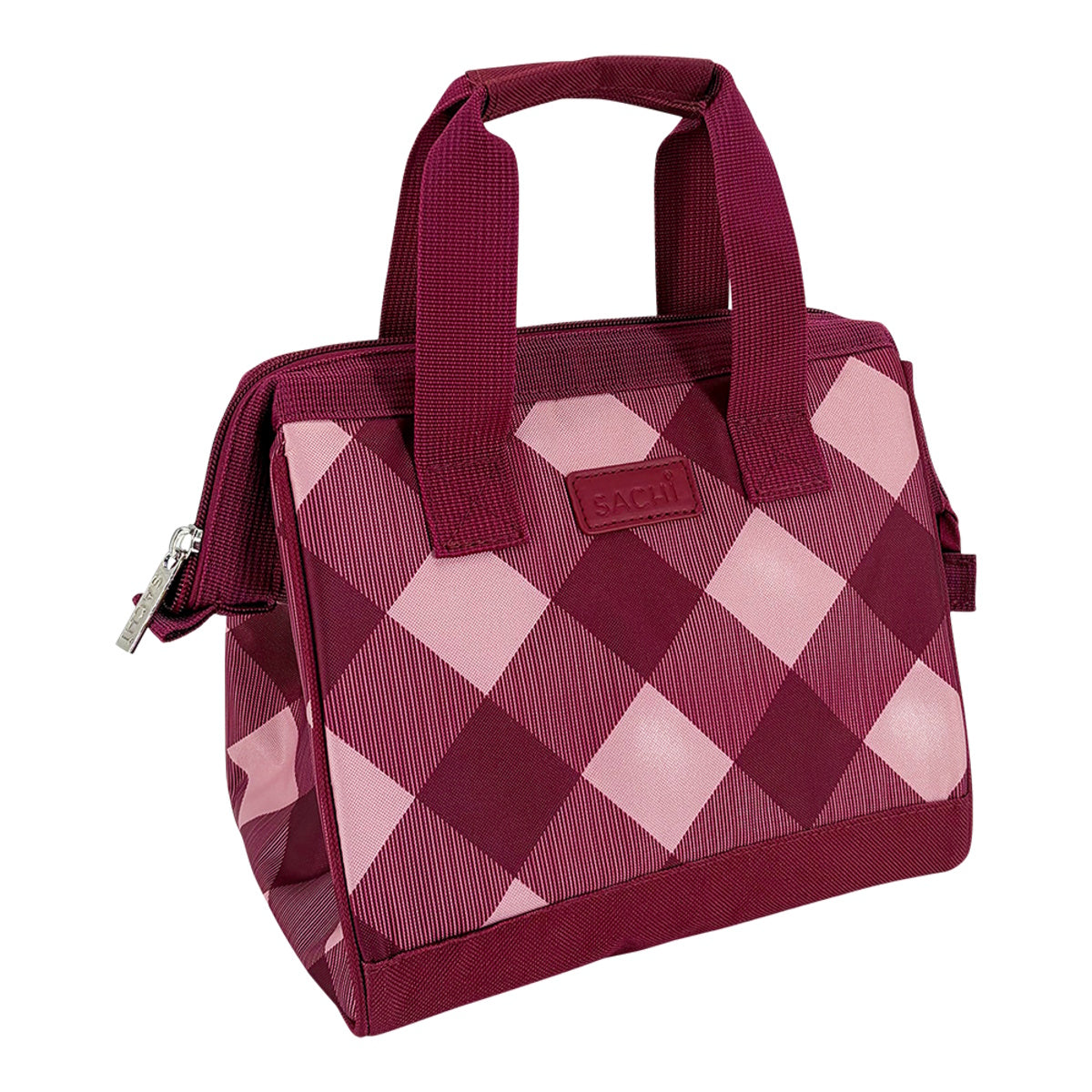 Sachi Style 34 Insulated Lunch Bag - Burgundy Tartan