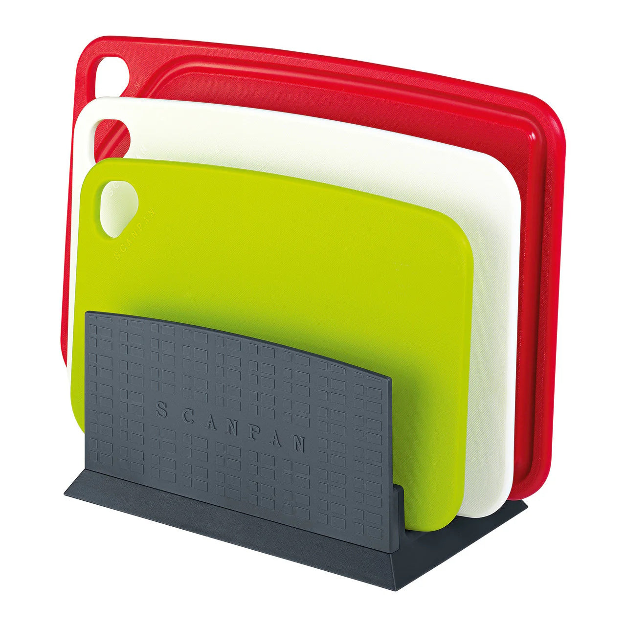 SCANPAN 4-Piece Cutting Board Set with Stand