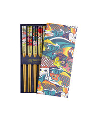 Tokyo Design Studio  Chopstick Giftset 5pc Lucky & Koinobori Gift Boxed